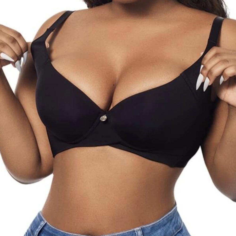 Everyday Comfort Thick Black Bra with Light Padding